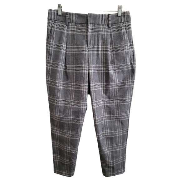 NWT Banana Republic Glen Plaid Pants 6 High Rise Tapered Leg - Picture 2 of 6